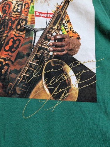 Supreme Pharoah Sanders Tee Green T-shirt M EUC - Picture 6 of 9