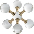 A&B Home 70364-SA Molesular Clear/Gold Molecular Ball Décor