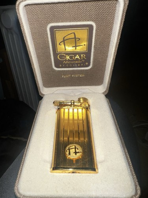 #ad NEVER USED COLIBRI QUANTUM CIGAR AFICIONADO FLINT LIGHTER gold $89.00