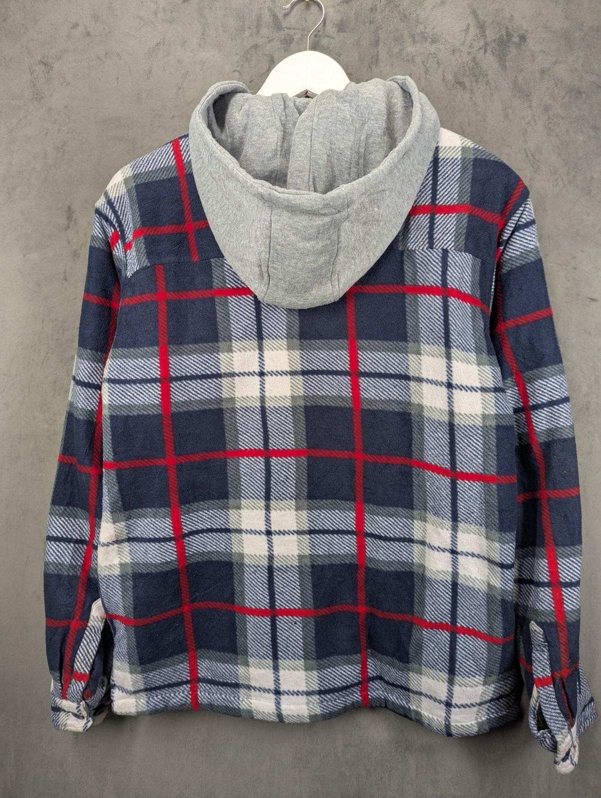 Mountain Ridge Lumberjack Shirt Jacket Size Medium Sherpa Lined Hoodie Flannel image 5