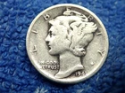 SILVER  MERCURY DIME: SCARCE 1941-P IN ABOUT FINE CONDITION!