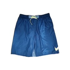 Nike Board Shorts Men s XXLarge Blue Neon Built in Brief Swim Trunks Pockets