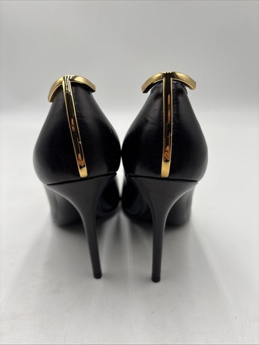 Tom Ford Women’s T Logo Iconic Pumps Black Size 38.5 - Picture 4 of 6