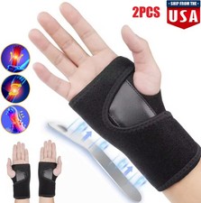 2Pcs Wrist Brace Carpal Tunnel Wrist Splint Night Support Women Men Pain Relief
