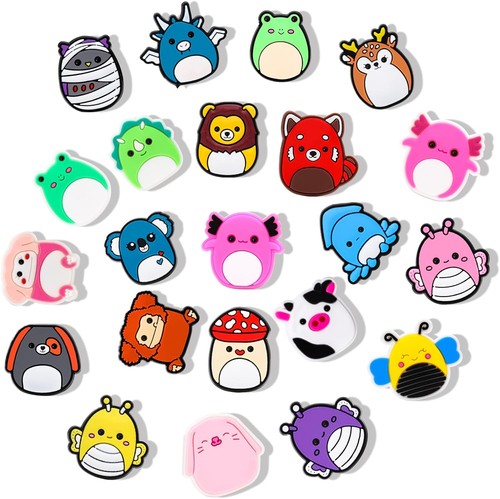 66Pcs Shoe Decoration Charms Bulk Set with Cute Cats, Dogs, Pigs, Birds,... - Picture 5 of 8