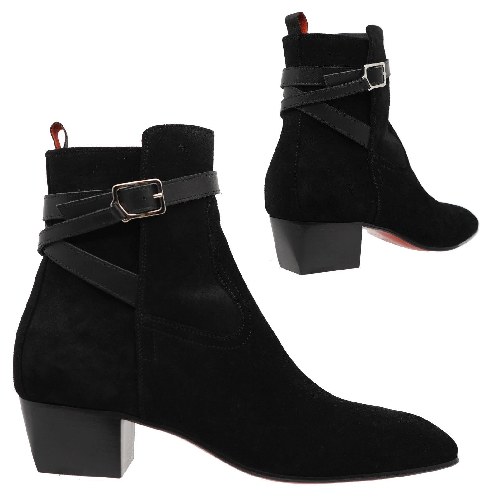Christian Louboutin — Christian Louboutin Rosalio Jodhpur Boots Black Suede Leather Size 11 US New