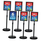 6Packs 8.5x11 Inch Adjustable Pedestal Poster Sign 8.5 x 11 inches(6Pack) black