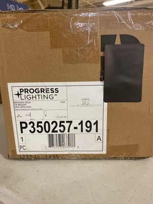 Progress P350257-191 Arya 4-Light Brushed Gold 20'' Semi-Flush Mount Light