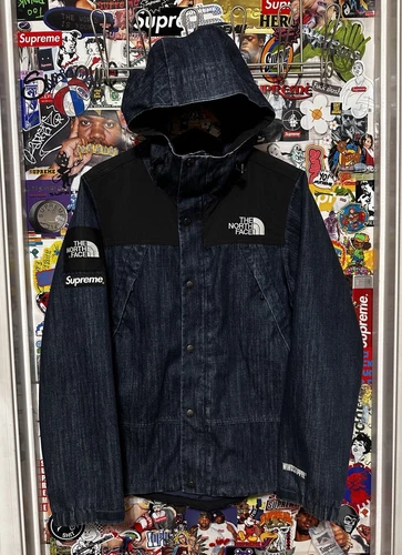 Veste de montagne SS15 Supreme TNF The North Face Denim Dot Shot parka taille moyenne M