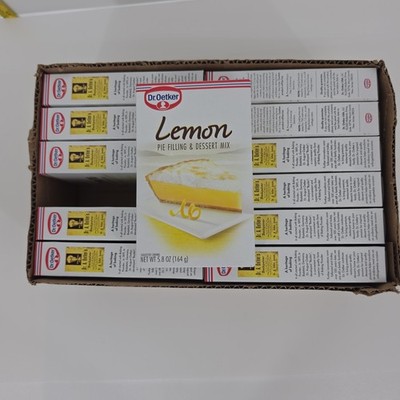 Case Of 12 Dr. Oetker Pie Filling & Dessert Mix  Lemon  5.8 oz exp 11/2027