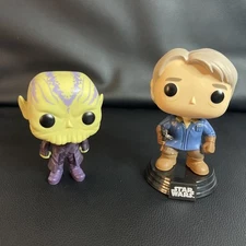 Funko Pop! Star Wars Han Solo Exclusive #86 & Captain Marvel Talos #431 Bobble