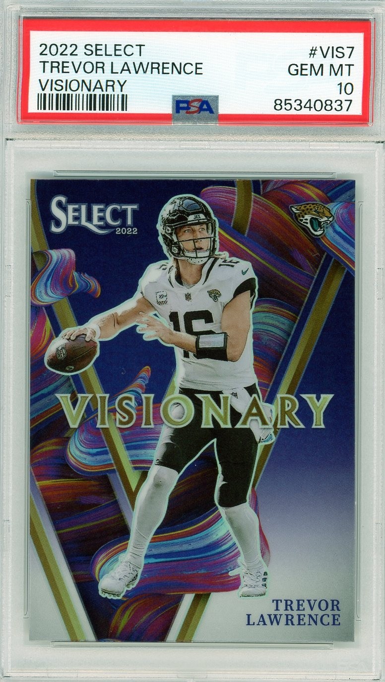 2022 Panini Select Football Trevor Lawrence Visionary SSP Case Hit #VIS-7 PSA 10