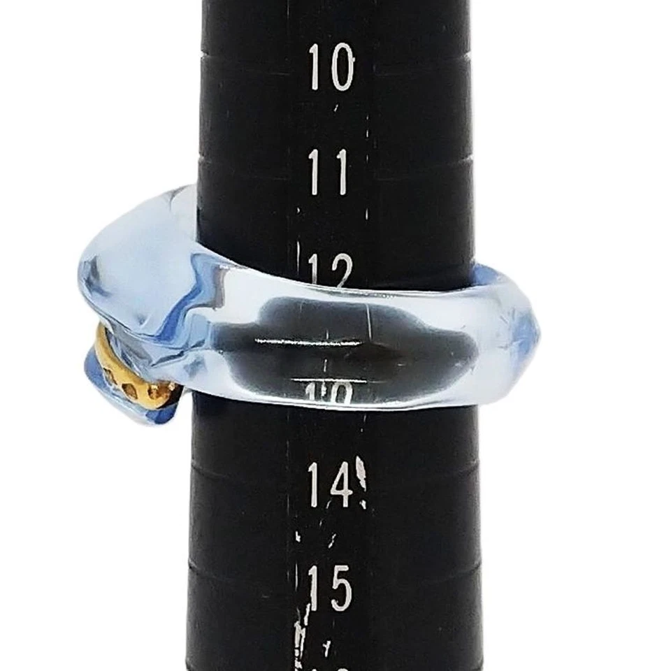 Bague en cristal de Baccarat Coquiage accessoires de mode bleu élégant C416 - Photo 4/4