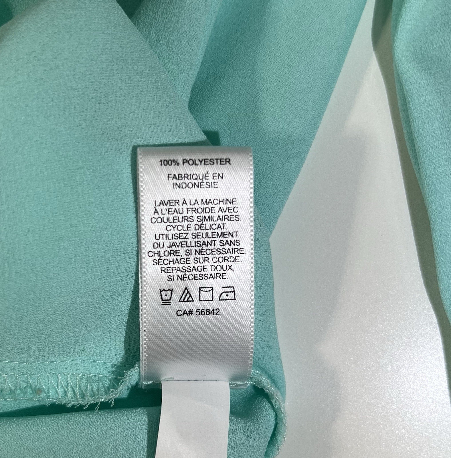 EXPRESS Turquoise Mint Green Button Down Balloon … - image 7