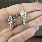 Vintage Costume Jewelry Rhinestone Screw Back Drop Weiss or Kramer like — photo 5