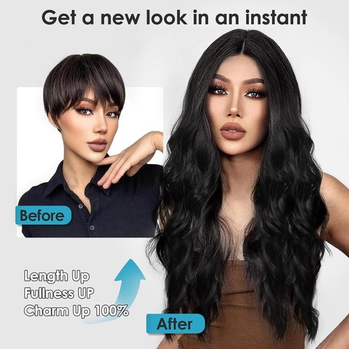 Dainty Wig Black Lace Front wave natural look hairline woman daily party stage - Picture 9 of 24