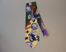 Michelin Mens 100% Silk Tie Vintage Les aventures de BIBENDUM