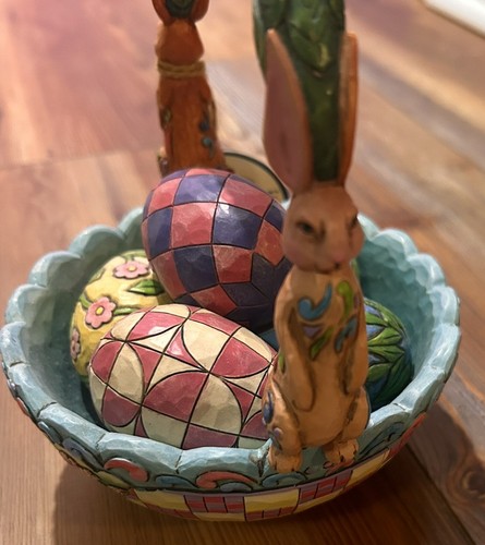 Jim Shore Easter Basket 4007945 Hunting Eggs Finding Joy 2006 - Picture 5 of 13