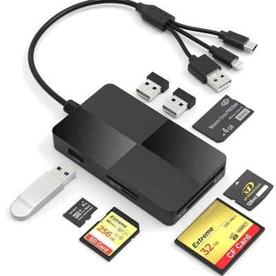 Memory Stick pro Duo Adapter Reader - 8 in 1 SD/TF/MS/CF/XD Card Reader for i...