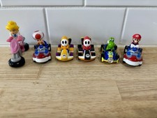 Hot Wheels Mario Kart Lot 6 Die Cast Yellow Orange Red Shy Guy Yoshi Toad Cars