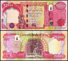 250,000 Iraqi Dinar 250000 (10 X 25,000) Iqd New Series Year 2023 Uncirculated