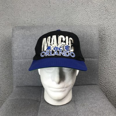 Vintage Orlando Magic Hat Cap Snap Back Mens One Size Black NBA Basketball 90s