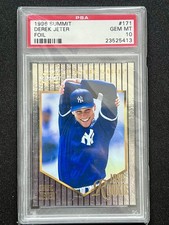 DEREK JETER 1996 PINNACLE SUMMIT SILVER & GOLD FOIL ROOKIE #171 PSA 10