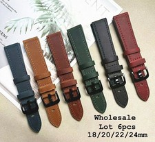 WHOLESALE Lot 6pcs Cow Leather Watch Strap Band 18/20/22/24mm TL6699