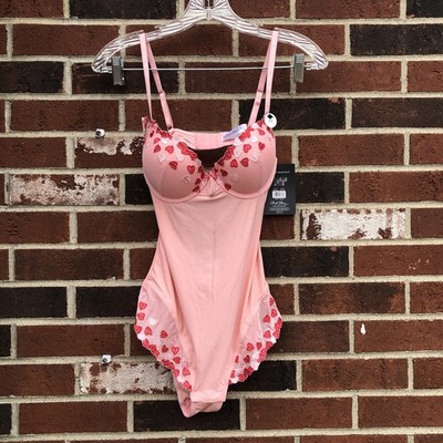 marilyn monroe push up bodysuit womans size medium pink NWT