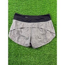 Lululemon Speed Up Shorts 2.5" 4" Lined Women's 6 Gray Black Athletic Run Gym