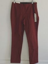 A New Day High Rise Skinny Ankle Pants Women  s Size 6R Burgundy Stretch Slim Fit