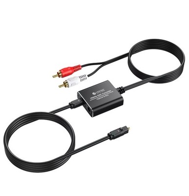 192kHz Digital to Analog Audio Converter SPDIF Optical Toslink to RCA Adapter