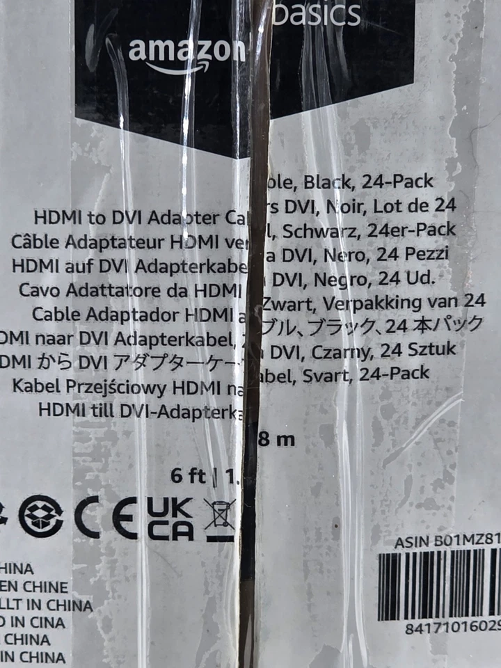 24 Amazon Basics HDMI to DVI Adapter Cables Black 6 Feet Long - Image 4 of 4