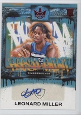 2023 Panini Court Kings Fresh Paint Ruby 18/99 Leonard Miller #FP-LMM Auto 19ty