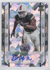 2021 Leaf Metal Draft Silver Crystals 20/50 Greg Rousseau Gregory Auto 4l6