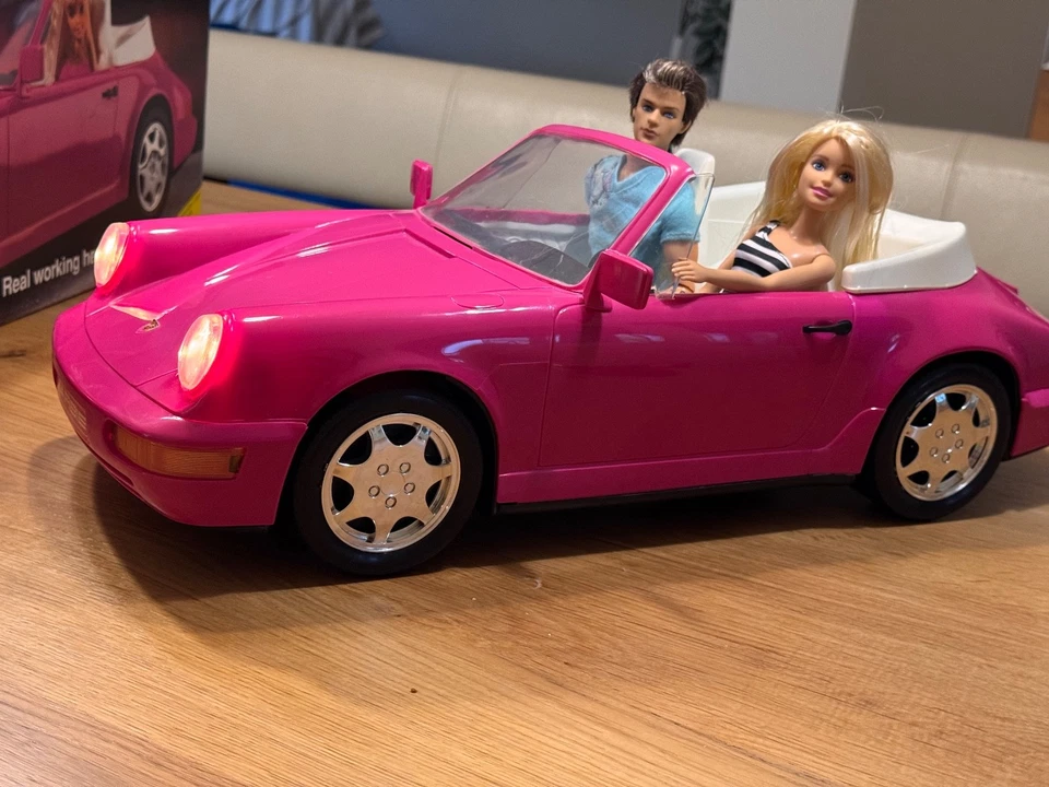 Mattel Barbie Porsche 911 Cabriolet 1992 Pink, Box, selten TOP - Bild 2 von 4