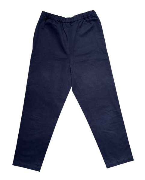 MARNI Navy Cotton Linen Tapered Easy Trousers SS17 Size 40 Small