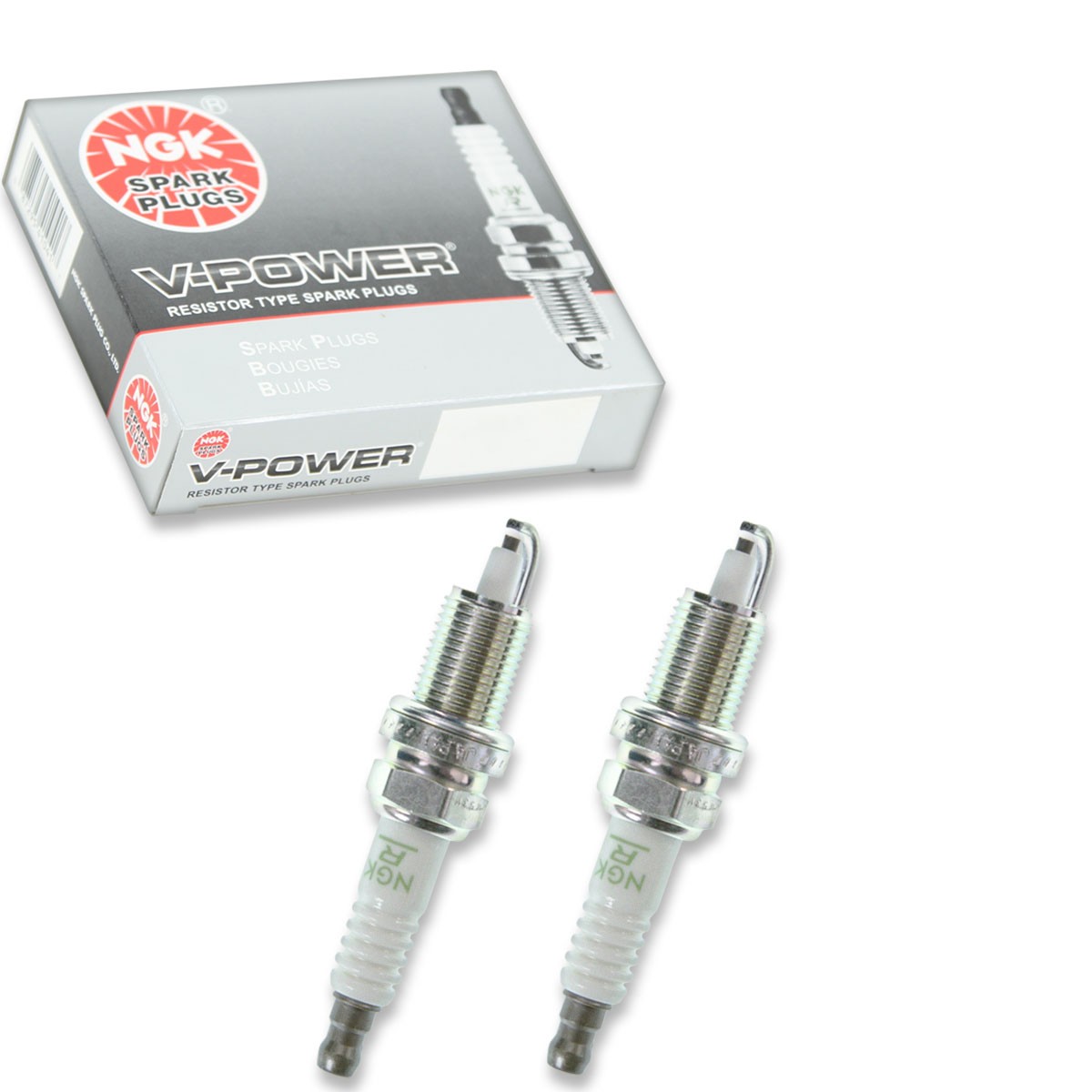 2 pc NGK 5077 ZGR5A V-Power Spark Plugs for WR9LS WR9LE WR8LC WR10LC W9LC vr