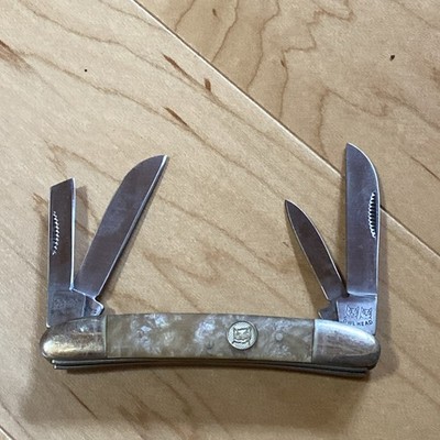 RARE OWL HEAD CONGRESS Pocket KNIFE ''MUNICH GERMANY IRONWORKS''   4 Blade