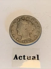 1889 Liberty "V" Nickel Exactly As Pictured Circulated