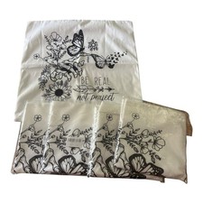 Set of 5 White Pillow Covers BE REAL not perfect