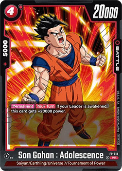 Dragon Ball Son Gohan : Adolescence (FP-013) (V.1) FWP Promo Englisch NM Foil