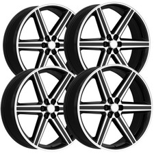 Set Of 4 Strada Replicas R148 Iroc 22x9.5 6x5.5 13 Blackmachined Wheels Rims
