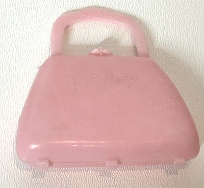 Vintage Barbie Doll Plastic Pink Suitcase Hong Kong 3 Coins In The Fountain