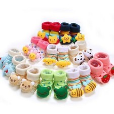 Baby Cotton Knitted With Grips Foot Socks Boys/Girls 6-12 months