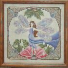 Dew Drop Fairy-Purple Wings & Dress-Pink Flower-Counted Cross Stitch Pattern