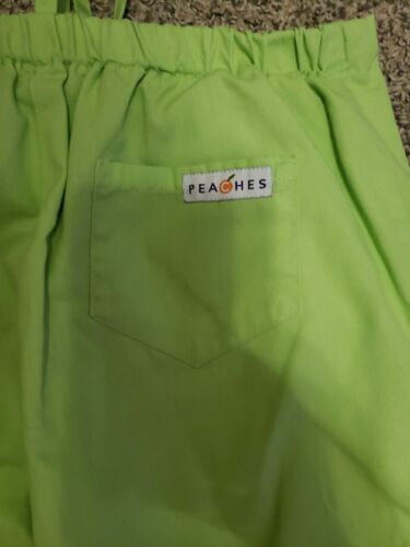 Women's Peaches Uniforms Size Small Lime Green Scrub Bottoms - Picture 7 of 7