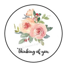THINKING OF YOU ENVELOPE SEALS LABELS STICKERS PARTY FAVORS