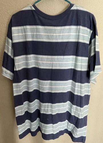 Neu mit Etikett weiches US Polo Assn. Blau, hellblau & weiß gestreiftes T-Shirt mit V-Ausschnitt XL - Bild 2 von 6