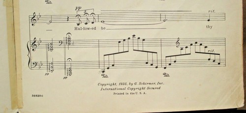 The Lord's Prayer by Albert Hay Malotte Vtg Sheet Music (1935) Voice Piano - Picture 2 of 3